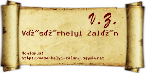 Vásárhelyi Zalán névjegykártya